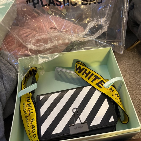 diagonal stripe motif shoulder bag - Picture 6 of 8